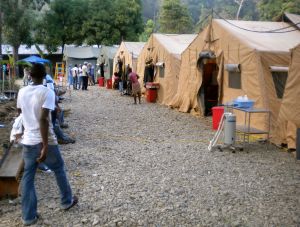 Ground view of the field hospital.